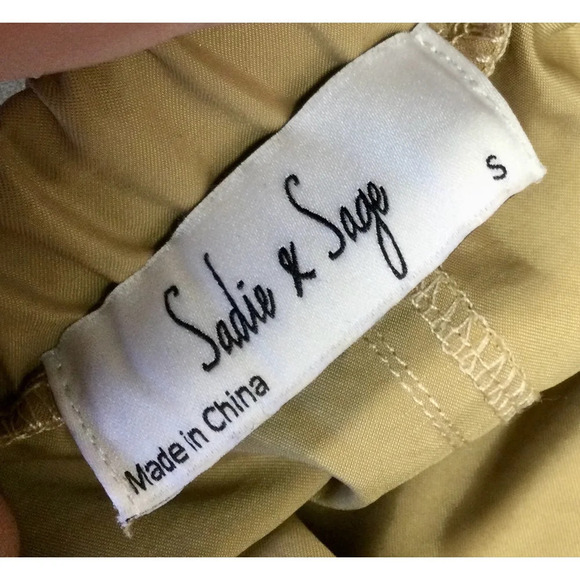 Women's Sadie & Sage Skirt Khaki with drawstring bottom - Picture 6 of 9